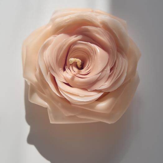 Свеча Роза классическая кремовая