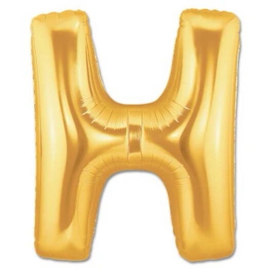 Letter H Golden Foil Balloon-5322