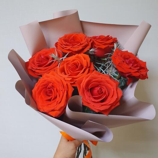 Ramo de rosas escarlatas Nina