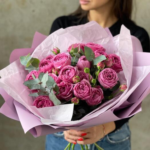 Ароматный букет из роз Мисти баблс