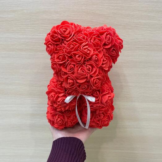 Игрушка Мишка из красных роз