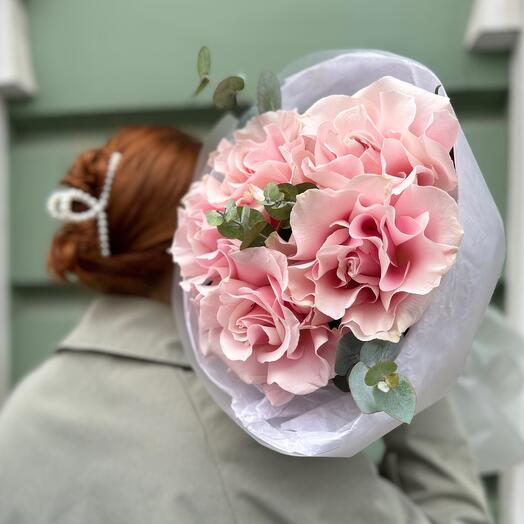 Bouquet of 5 French roses (sat 016)