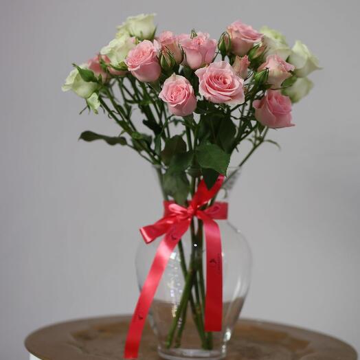 Набор Кустовые розы и Ваза