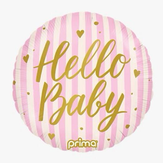 Hello Baby Pink Foil Balloon 11