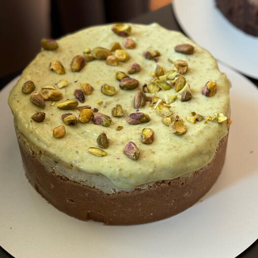Tarta de queso de pistacho
