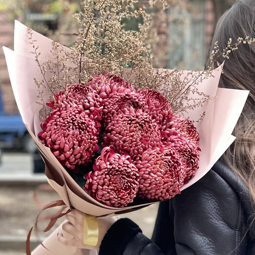 Bouquet of chocolate chrysanthemums