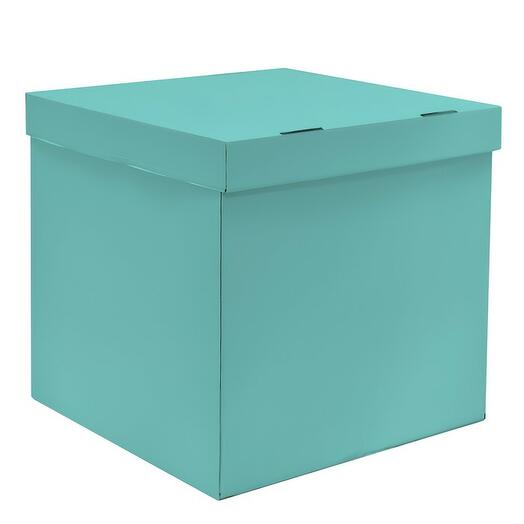Коробка 600х600х600, бирюзовая, с крышкой