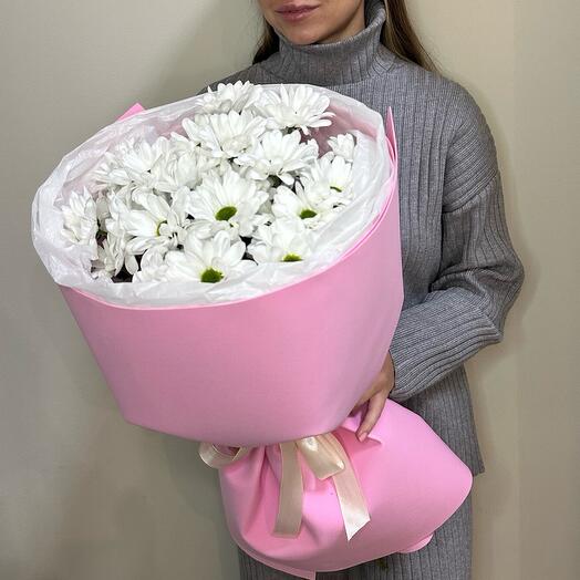 Букет зефирка из кустовой хризантемы ромашки