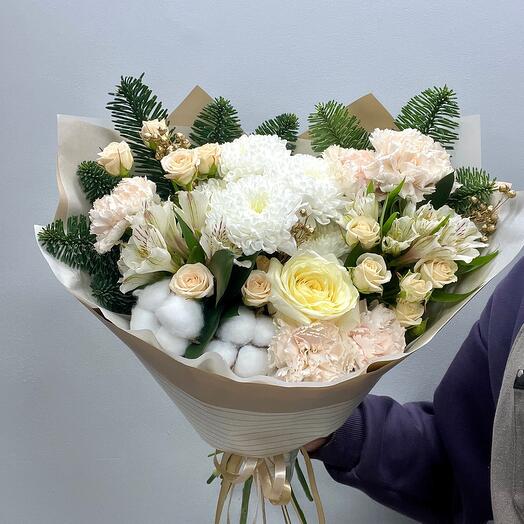 Букет сборный с хлопком