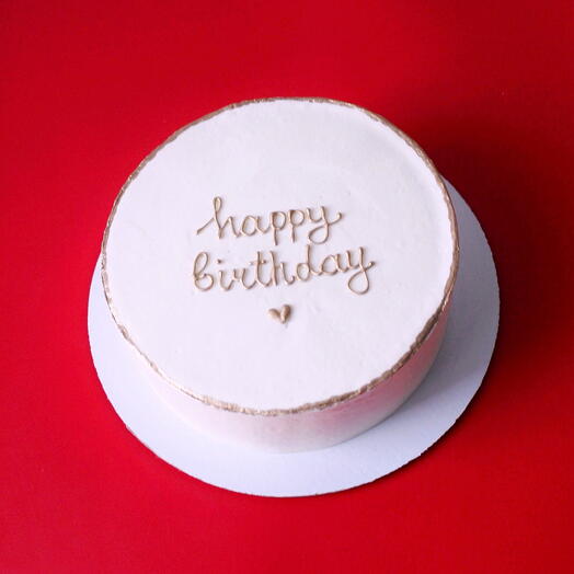 Торт 1 кг бенто макс на день рождения с золотой надписью Happy Birthday другу, девушке, мужчине