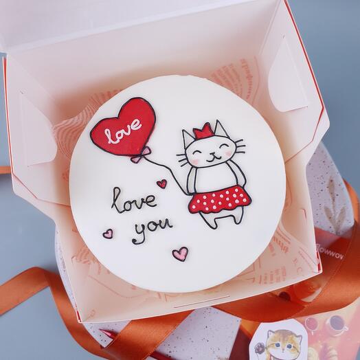 Бенто-торт "Love you" на 14 февраля любимой любимому