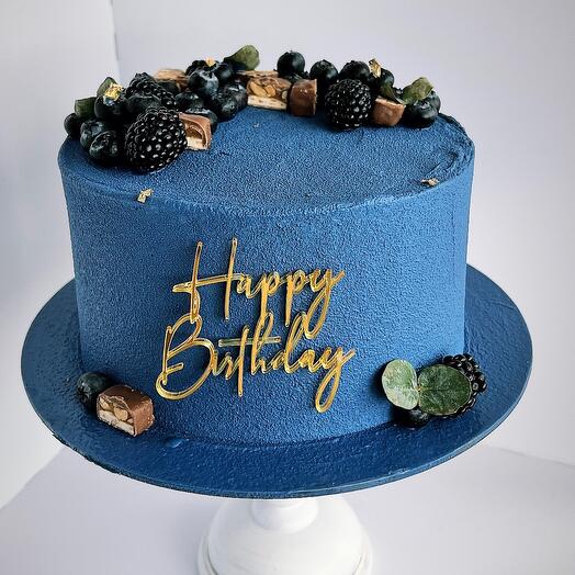 Торт мужской для мужчины с акриловым топером Happy birthday