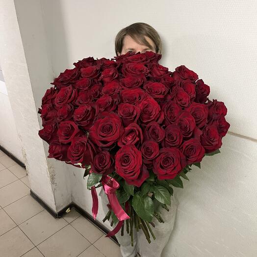 51 роза 90 см