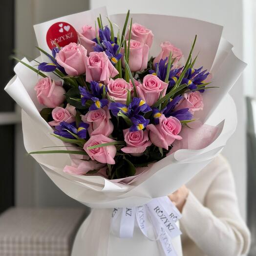 Букет из ириса и роз 💐