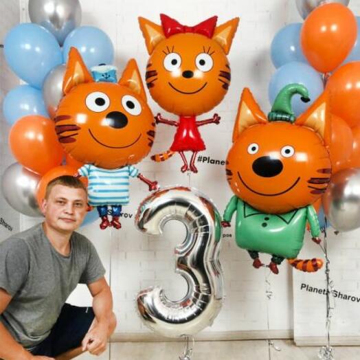 Набор шаров три кота