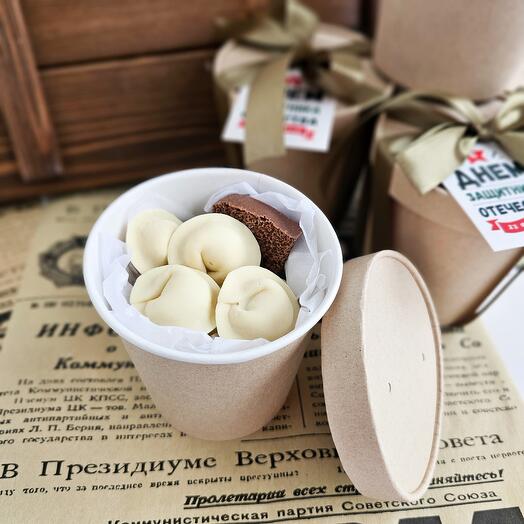 Пельмени из бельгийского шоколада на 23 февраля