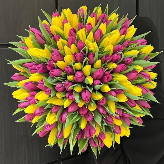 101 микс желто розовый