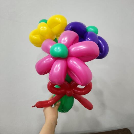 Букет "мини" из 3 ромашек, яркий