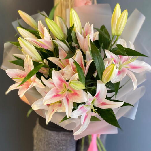 Bouquet Of Pink Lilies