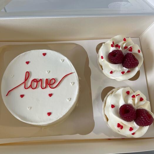 Набор бенто + 2 капкейка