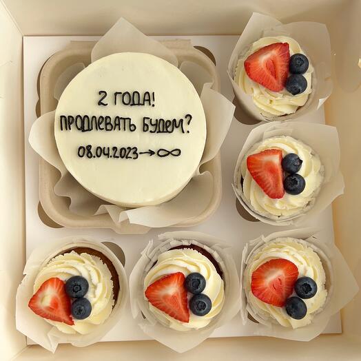 Набор бенто и капкейки на годовщину🎁