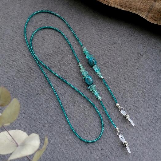 Цепочка для очков/аэрподов с апатитом