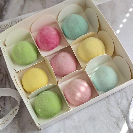 Моти набор с ягодными и фруктовыми вкусами, хит продаж, пирожные моти, японские пирожные моти ассорти 9 шт, моти коллеге