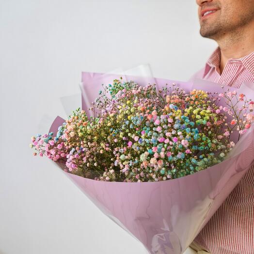 Букет из цветной Гипсофилы 7 шт