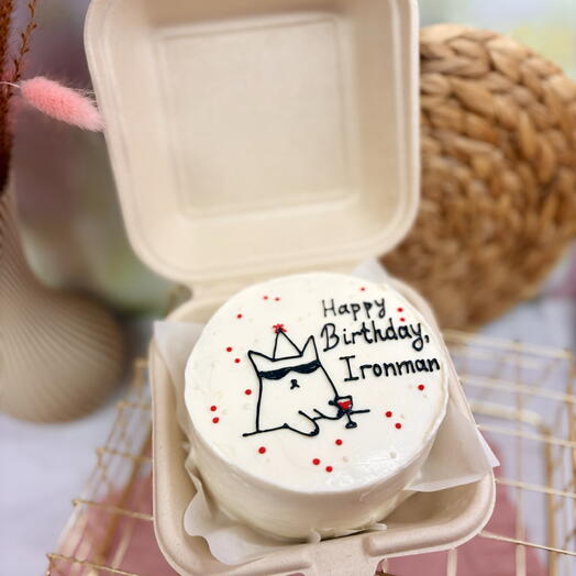 Бенто-торт «happy birthday с котом