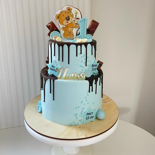 Детский торт в 2 яруса