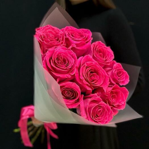 Моно из ароматных роз Пинк Флойд 9шт