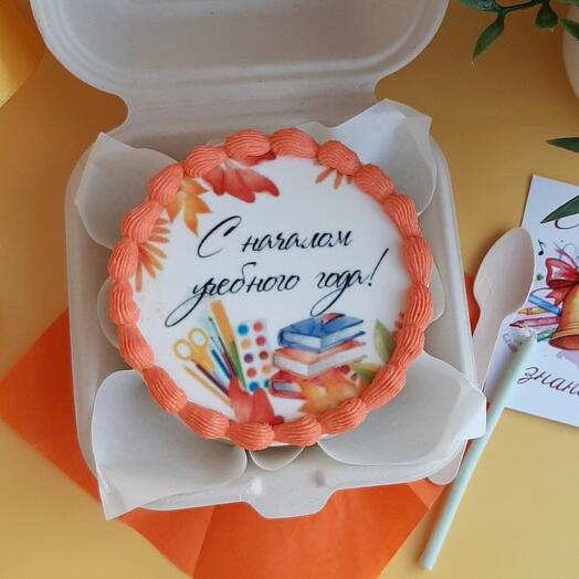 Бенто торт на 1 сентября "С началом учебного года", в подарок учителю, ребёнку, школьнику