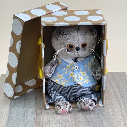 Кот Басик BABY в жилете и штанишках