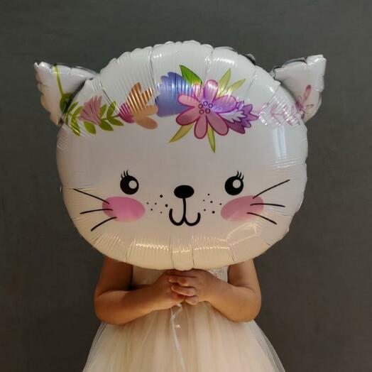 Шар фигура Голова милой кошечки