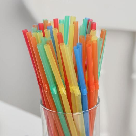 Трубочки для напитков с гофрой, 21см