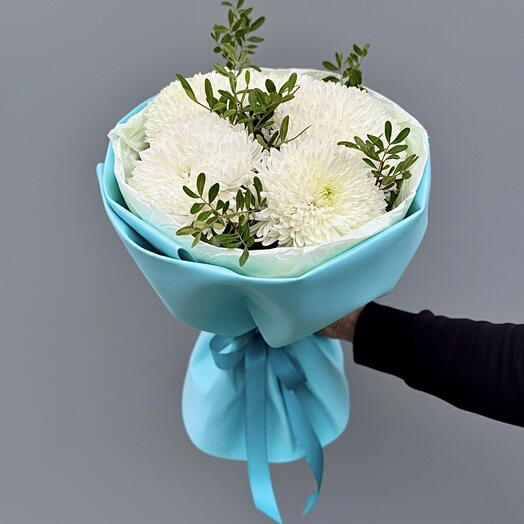 Букет из одноголовых хризантем