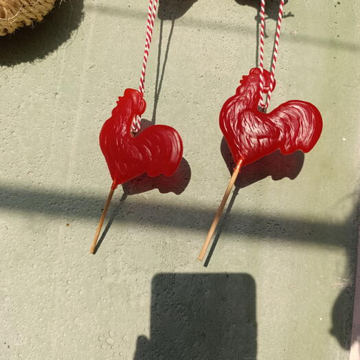 Ёлочная игрушка "Петушки" 2шт