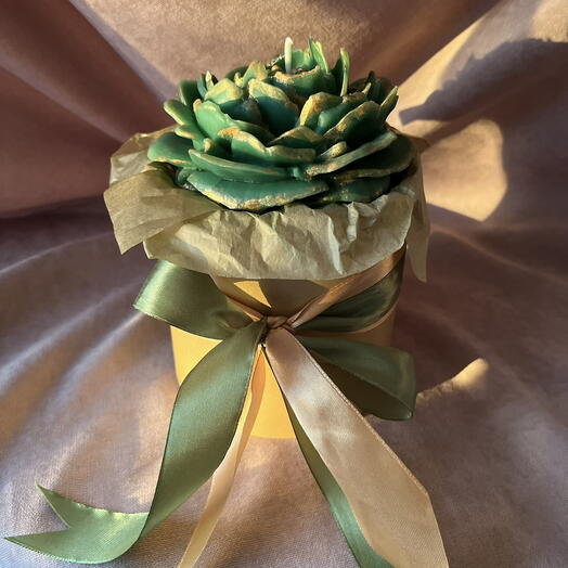 Аромасвеча «Гигантский пион» в зеленом