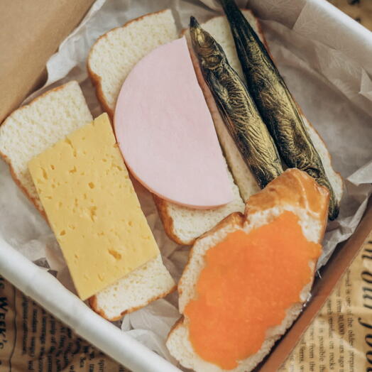 Набор из 4-х бутербродов,мыло ручной работы