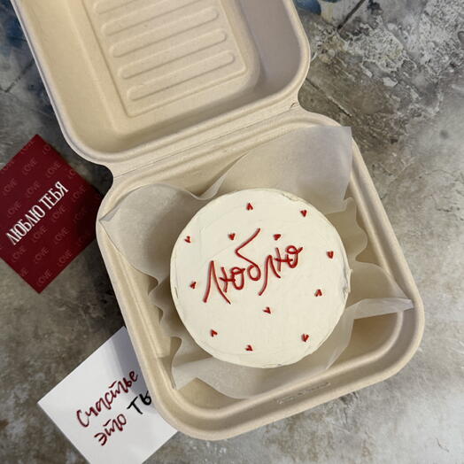 Веган бенто-торт «Люблю»