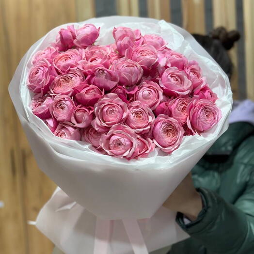Кустовые розы Сильва пинк букет 🎀