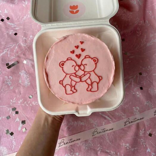 Бенто торт на День Святого Валентина Мишки, коллекция «14 февраля»