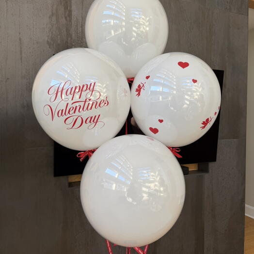 White Balloons Cupid