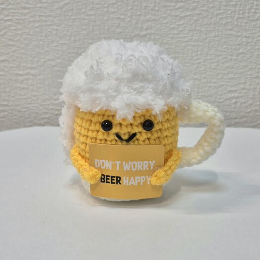 Вязаная игрушка Пиво - эмоциональная поддержка 🍺