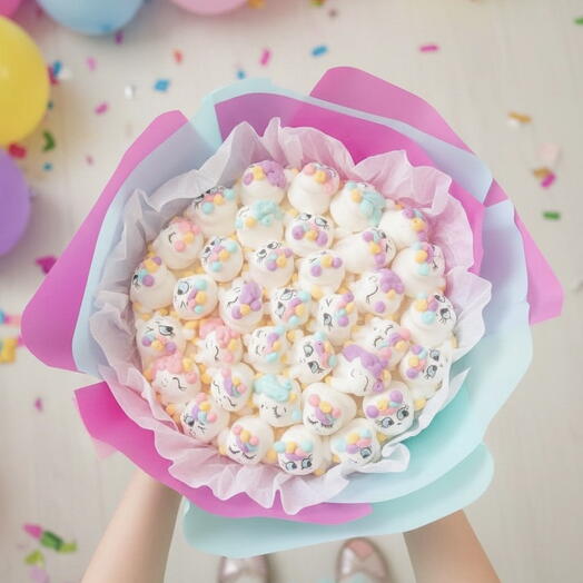 Букет из маршмеллоу, единороги🦄