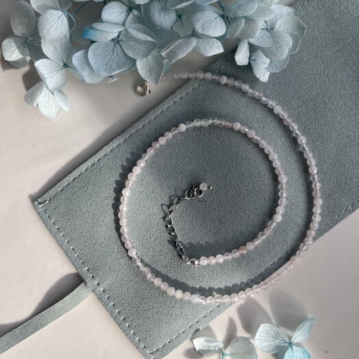 Чокер из кварца натурального