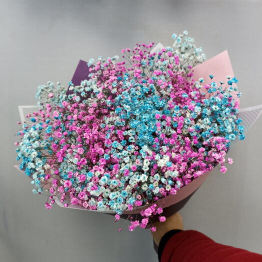 Букет из 9 микс гипсофилы