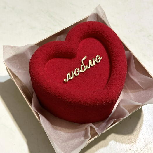 Муссовый бенто торт «люблю»