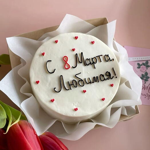 Бенто торт « С 8 марта любимая»