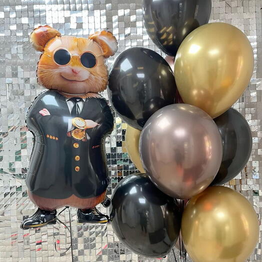 Шары для мужчин с фигурой хомяка с доставкой в Калининграде 🎈